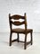 Esszimmerstühle aus Holz & Stoff von Guillerme Et Chambron, 1950er, 6er Set 6