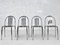 Sedie da pranzo in acciaio tubolare cromato e similpelle di Robert Mallet-Stevens, set di 4, Immagine 1