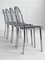 Dining Chairs in Chromed Tubular Steel and Imitation Leather by Robert Mallet-Stevens, Set of 4, Image 7