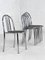 Sedie da pranzo in acciaio tubolare cromato e similpelle di Robert Mallet-Stevens, set di 4, Immagine 3