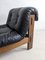 Brutalist Black Leather Lounge Chair, 1960s 9