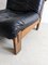 Brutalist Black Leather Lounge Chair, 1960s 6