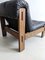 Brutalist Black Leather Lounge Chair, 1960s, Image 4