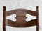 Sillas de comedor de madera y paja trenzada de Guillerme Et Chambron para Votre Maison, años 50. Juego de 4, Imagen 3