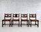 Chaises de Salle à Manger en Bois et Assise en Paille Tressée par Guillerme Et Chambron pour Votre Maison, 1950s, Set de 4 2