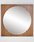 Round Mirror in Square Wooden Frame, 1970s 1