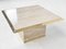 Travertine and Brass Coffee Table 4