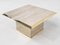 Travertine and Brass Coffee Table, Image 8