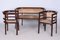 Art Deco Seating Set attributed to J. Hoffmann for Wiener Werkstätte, Czech, 1910s, Set of 3, Image 27