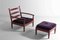 Mid-Century Chairs, Coffee Table & Ottoman, Belgium, 1960s, Set of 11 11