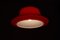 Lámpara alemana de vidrio rojo blanco de Doria Leuchten, años 60, Imagen 14