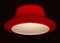 Lámpara alemana de vidrio rojo blanco de Doria Leuchten, años 60, Imagen 16