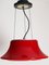 German Red White Glass Lamp from Doria Leuchten, 1960s 13