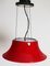 German Red White Glass Lamp from Doria Leuchten, 1960s 10
