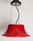 German Red White Glass Lamp from Doria Leuchten, 1960s, Image 2