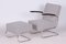Bauhaus Armchair with Foot Stool from Mücke-Melder, 1930s, Set of 2, Image 6