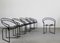 La Tonda Chairs in Black Lacquered Metal by Mario Botta for Alias 1980s, Set of 6, Image 1