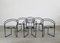 La Tonda Chairs in Black Lacquered Metal by Mario Botta for Alias 1980s, Set of 6, Image 2