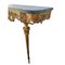 Antique French Console Table in Gilt Bronze with Green Marble Top 7