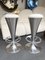 Italian Cone Bar Stools in Stainless Steel and Metal, 1990s, Set of 2 1