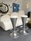 Italian Cone Bar Stools in Stainless Steel and Metal, 1990s, Set of 2 5