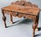 19th Century Victorian Carved Oak Sideboard or Hall Table with Lion's Head Carvings 2