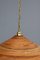 Conical Ceiling Light in Baboo and Brass, Italy, 1950 8