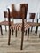 Art Deco Burr Walnut Dining Chairs with Upholstered Seats, 1940, Set of 4, Image 21