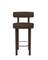 Taburete de bar Collector Moca moderno de tela de punto marrón de Studio Rig, Imagen 1