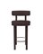 Taburete de bar Collector Moca moderno de tela de punto en marrón oscuro de Studio Rig, Imagen 1