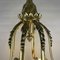Lámpara de araña italiana Art Déco de alabastro y latón, años 30, Imagen 8