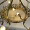 Lámpara de araña italiana Art Déco de alabastro y latón, años 30, Imagen 7