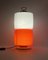 Space Age Red and White Glass Cylindrical Table Lamp from Stilnovo, 1970s 11
