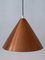 Lámpara colgante escandinava Mid-Century moderna de cobre, años 60, Imagen 9