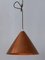 Lámpara colgante escandinava Mid-Century moderna de cobre, años 60, Imagen 12