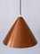 Lámpara colgante escandinava Mid-Century moderna de cobre, años 60, Imagen 8