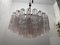 Large Murano Glass Pink Clear Tronchi Chandelier by Paolo Venini 7
