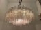 Large Murano Glass Pink Clear Tronchi Chandelier by Paolo Venini 2