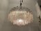 Large Murano Glass Pink Clear Tronchi Chandelier by Paolo Venini 6