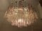 Large Murano Glass Pink Clear Tronchi Chandelier by Paolo Venini 12