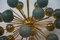 Lámpara de araña Sputnik Mid-Century esférica de latón y vidrio verde, 2000, Imagen 4