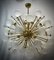 Kugelförmiger Midcentury Sputnik Kronleuchter aus Glas & Messing, 2000 7