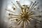 Kugelförmiger Midcentury Sputnik Kronleuchter aus Glas & Messing, 2000 5