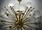 Kugelförmiger Midcentury Sputnik Kronleuchter aus Glas & Messing, 2000 3