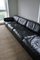 Juego de sofá y sofá cama modular DS76 de cuero negro de De Sede, años 70. Juego de 4, Imagen 15