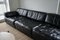 Juego de sofá y sofá cama modular DS76 de cuero negro de De Sede, años 70. Juego de 4, Imagen 21