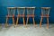 Vintage Scandinavian Chairs with Compass Legs, Set of 10, Image 3