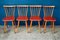 Skandinavische Vintage Stühle mit Kompass Beinen, 10 . Set 6