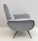 Mid-Century Modern Velvet Armchair, 1950s, Image 5