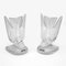 Art Deco Buchstützen aus Kristallglas von Lalique Hirondelles, 1980er, 2er Set 1